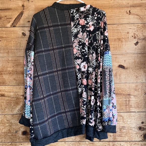 Egy California Mixed Media Open Front Cardigan - Picture 5 of 12